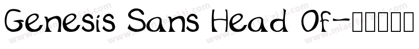 Genesis Sans Head Of字体转换